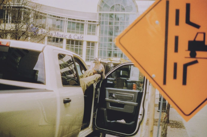 Parked car opening the door